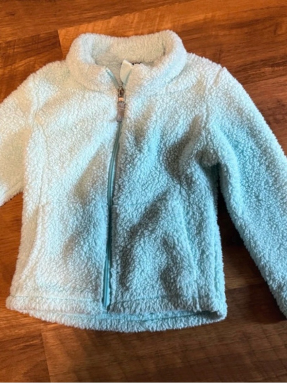 Cozy Light Blue Sherpa Zip Jacket for Kids